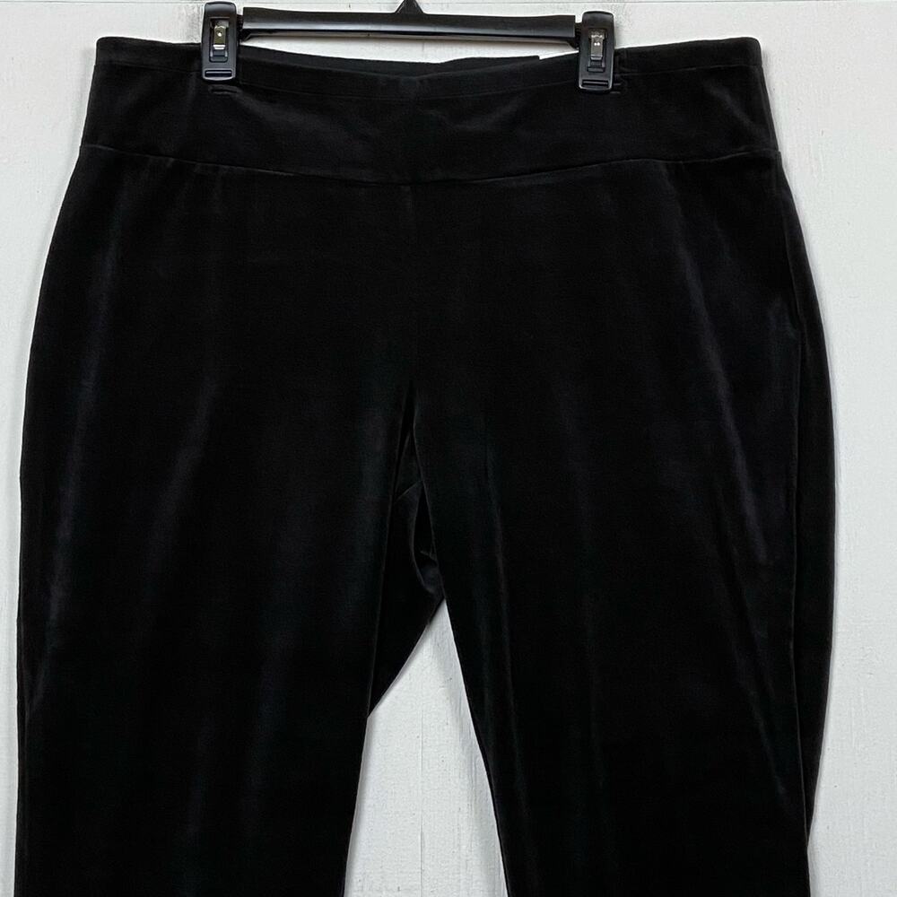 Talbots Women's Black Velour High Rise Lounge Legging Pants Size 2X NWT - Picture 2 of 13